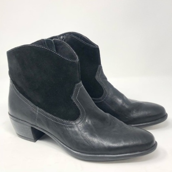NEW Munro booties western style‎ black leather - Picture 1 of 7